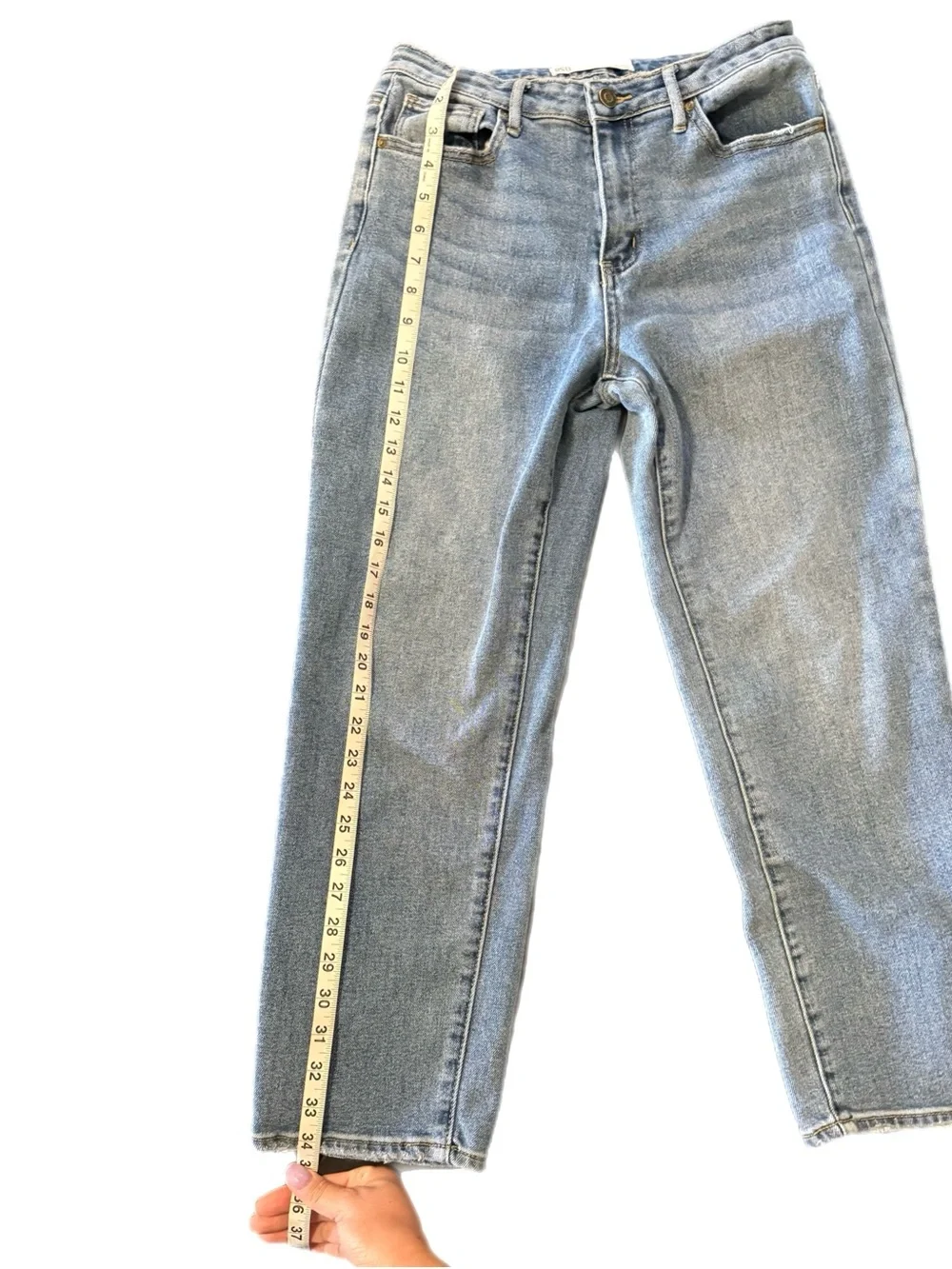 RSQ Light Blue High-Rise Straight Leg Jeans Size 7 / w28 - Picture 6 of 10